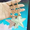 STAR Keychains Fobs PU Leer Pendant Key Chains Rings Accessoires Modeontwerp Auto Keyrings Holder Women Men Men Bag Charms Cute Handtas Jewelry Gifts Gold Metal