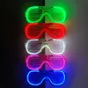 Amour coeur forme LED lunettes lumineuses Partys Halloween brillant néon fête de Noël clignotant lumière lueur lunettes de soleil verre Festival fournitures Costumes