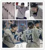 College Hockey indossa College Hockey indossa 2022 NCAA Frozen Four Penn State Maglia da hockey Nittany Lions Alex Limoges Aarne Talvitie 4 Kris Myllari Liam Folkes