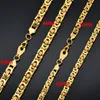 Chains Fashion Luxury Men Gold Chain Necklace Stainless Steel Byzantine Street Hip Hop JewelryChains Heal22