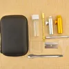 Красочная курение многофункциональное нюхание снопорта Snofer Pocket Kit Kit Стеклянная ложка спряжка сухой трава табачная банка для наконечника сигарета держатель на молнии на молнии DHL бесплатно