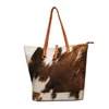 Bolsas de noite Conjuntos de bolsas de couro de vaca Moda Casual Bolsas de camurça com estampa de vaca Bolsas femininas Bolsa grande Bolsa feminina