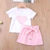 Humor Bear Baby Girl Clothes Fashion S Clothing Set Kids Toddler Cute Bow T Shirt Pants Summer Set 220620