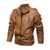 2022 neue Luxus Echtes Leder Jacke Dermis Mantel 4xl Blau Biker Jacken Herren Motorrad Stand Zipper Leder Jacke Mäntel Plu l220801