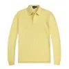 Chemises pour hommes Chemisier à manches longues T-shirt Design Vêtements de couleur unie All-match Neck Button Printemps et Automne Casual Homme Top Polo Petit Cheval H830h830407t