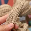 Corde de Jute en dentelle de chanvre mille-pattes 10m x 10mm, ruban de couture, fil de lin naturel, artisanat fait à la main pour décoration de fête DIY