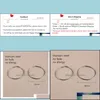 60Mm Titanium 316L Stainless Steel Circle Hoop Earrings Vacuum Plating No Fade Anti-Allergy Drop Delivery 2021 Hie Jewelry W734D