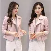 2019 New Spring and Autumn Women's Leather Chaqueta de cuero de mujer Slim Pu Pu Small Coat Motorcycle Chaqueta de cuero S-4XL L220728