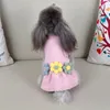 Vestido de vestuário de vestido de mola de cachorro gato chihuahua yorkie roupas de cachorro pomeraniano poodle bichon schnauzer roupas de estimação de animais de estimação