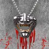 Pendant Necklaces Samurai Fang Demon Men's Necklace Chain Gothic Punk Boyfriend Jewelry Creative Gifts WholesalePendant NecklacesPendant