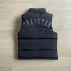 男性のノースリーブトップトラップスタージャケットベストTバッジジャイレ品質コットン刺繍女性ショートスーツハイストリートウォーム衣類