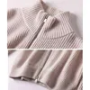 Fashion Women Sweaters 2021 Autumn Winterstandaard Kraagtrui gebreide vestjacht Zipper A T220824