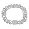 6/7/8/9/10 inches 15 mm 2row Cubaanse terk ketting armband zilvergolde vergulde ijstjes armbanden