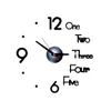 ウォールクロックミニホーム3DクロックDIYアクリルミラーステッカークリエイティブデコレーションリビングルームクォーツニードル自己粘着時計壁時計井戸
