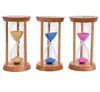 Mode 3 minutes Cadre en bois Sandglass Sand Glass Sablier Time Compte Compte Compte Home Cuisine Timer Décoration Cadeau PRO232