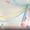 Pastel Party achtergrond muurdecoratie blauw/roze baby shower regenboog pastel papier galrands