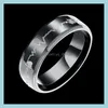 Band Rings Jewelry Man Stainless Steel Black Finger Ring Men Party Gift Fahion Wholesale 0445Wh Drop Delivery 2021 Kpbcn