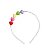 Bandeaux à perles pour femmes, couvre-chef en forme de cœur, accessoires pour cheveux, ornements de fête de mariage, cerceaux pour dames