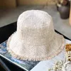 Ladies Classic Fisherman Hat Spring and Summer Small Fragrant Wind Fringed Basin Hats Elegant Travel Wild Flat Sun Cap G220418