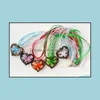 Pendant Necklaces Pendants Jewelry Fashion Heart Lampwork Glass Flower Murano Charms For Necklace D3J