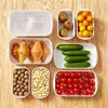 Plastic Food Fresh Box Square Sealed Storage Boxes Fruits Snack Organizer Case Foods Fridge Storage Container Reusable Containers BH7186 TYJ