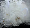 Copricapo Moda Beige Cappelli da sposa da sposa per donna Copricapo in pizzo Fascinator Maschera Perle Fiore Copricapo