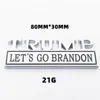 Party Decoration 1PC TRUMP lets go brandon Car Sticker For Auto Truck 3D Badge Emblem Decal Auto Accessoriess 15x4cms