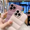 Luxury Down Jacket Candy Girls Case para iPhone 14 13 12 11 Pro Max X XR XS Max 7 8 Plus Silicone Camera Protection Cover
