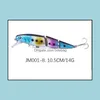 Köder, Köder, Angeln, Sport im Freien, 10 Stück, 10,5 cm/14 g, 4,13 Zoll/0,49 Unzen, gegliederter Minnow-Mtisection-Fischköder, harter künstlicher bionischer Hochqualität