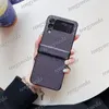 Модельер -дизайнерские чехлы для телефона для Samsung Galaxy Zflip 3 4 ZFOLD 2 3 4 Твердое оболочка кожа