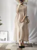 Sukienki swobodne miyake plisowana długa sukienka jesień 2022 Zimowa latarnia duża wielkość luźne pąki eleganckie estetyczne ubrania w stężeniu