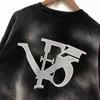 5M Letter print Long Sleeve Sweatshirts Men Women High Quality Crewneck Nice Washed Heavy Fabric Hoodie T220802