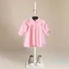 패션 소녀 드레스 가을 패션 만화 스타일 어린이 소녀 옷 긴팔 드레스 아기 공주 2-6 년