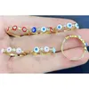 10Pcs Chic Dainty Colorful Enamel Multi Colored Cubic Zirconia CZ Micro Pave Heart / Eye New Fashion Rings for Ladies Women