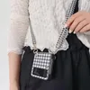 Crossbody Smycz Naszyjnik Pasek Łańcuch Houndstooth Case dla Samsung Galaxy Z Flip 3 5G pokrywa liną