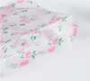 Emballage cadeau Sacs de transport en plastique transparent avec poignée Cadeau Boutique Emballage Floral Rose Imprimé Grand Mignon 5 Tailles SN3715