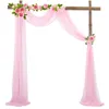 Party Decoration 5 Meters Wedding Arch Drape Fabric Sheer Chiffon Tulle Curtain Draping Backdrop Supplies Home Drapery Ceremony