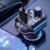 A10 Bluetooth 5.0 Car Kit FM Transmitter Dual USB Type C Charger MP3 Player Adapter Handsfree Radio Modulator With Colorful Lights