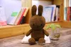 Anime dos desenhos animados Brinquedos macios de pelúcia de pelúcia para crianças presentes de Natal 25cm Lucky Rabbit Mascot Boneca