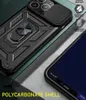 iPhoneの鎧衝撃プルーフ電話ケース14 13 12 11 Pro max xr xs x 7 8plus磁気リングホルダーバックiphoneケーススライドカメラ保護