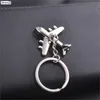Keychains Men Modern Fighter Aircraft Airplane Key Chain Women Mini Metal Car Ring Bag Pendant Gift Wholesale Enek22
