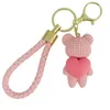 Harts dockan nyckelringar söt björn nyckelring med kärlek kreativ fest gåva för män kvinnor bilväska hänge
