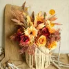 Autumn Fake Rose Flowers Hoogwaardige herfst Ra Daisy Artificial Flower Long Bouquet for Home Wedding Decoratie Autumn Verlof 220527