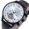 Wristwatches Mechanical Watch Calendar Displays Numbers Black Strap Wrist Men's And Women's White WatchWristwatches