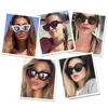 Óculos de sol Cat Eye Moda Mulheres Designer Vintage Black Glasses Sun para fêmea UV400 Eyewear ShadessungusunSungas