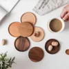 Home Durable Wood Coasters Square Resistants Drinks Mat Round Heat Resistant Drink Mats Coffees Cup Pad Table Non-slip Coffee Pad