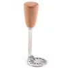 2022 Fruit Vegetable Tool Stainless Steel Potato Masher with Non-Slip Wood Handle Mashed Potatoes Press Crusher