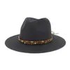 Wide Brim Hats Summer Casual Fedora Hat Women Men Travel Beach Straw Sun Elegant Lady Panama Sunbonnet HatWide Chur22