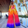 Blue Eyes Bikini Beach Cover Up Tucts for Beach Long Kaftan Bikini Cover Up Robe de Plage Sarong Beach Swimsuit Coverups 220527