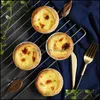 Tarta jajka pleśń MODS Domowe ciasto quiche patelnia pudding mod aluminium stopu narzędzia DIY DOSTAWA 2021